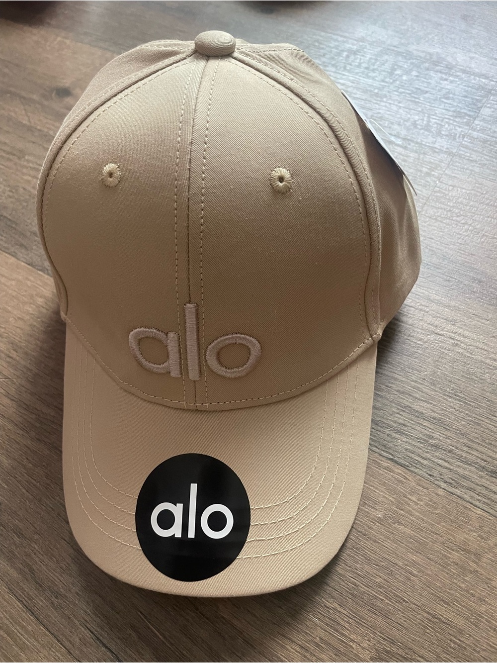 ALO Yoga Beige Dad Hat with Embroidered Logo